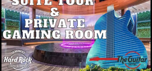 TOUR OF SUITE #13401 & PRIVATE GAMING ROOM ON 34TH FLOOR - SEMINOLE HARD ROCK HOTEL HOLLYWOOD, FL