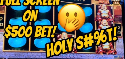FULL SCREEN ON A $500 BET ABSOLUTELY MASSIVE!  DRAGON LINK