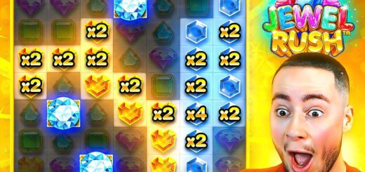 HITTING MAX MULTIS On JEWEL RUSH!! (NEW FRUIT PARTY SLOT)