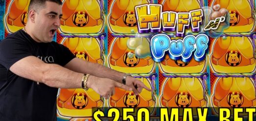 $200-$250 Spin BONUSES On Huff N Puff Slot Machine