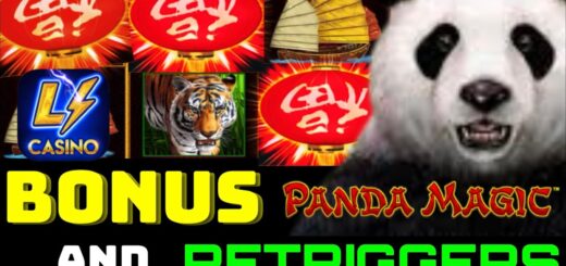 BONUS & RETRIGGERS!!! Panda Magic #dragonlink (Lightning Link Casino APP)