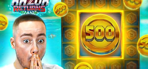HUGE 500X COIN On RAZOR RETURNS SLOT!! (NEW RAZOR SHARK SLOT)
