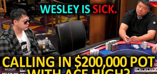 Wesley Runs A CRAZY ALL IN BLUFF But... @HustlerCasinoLive