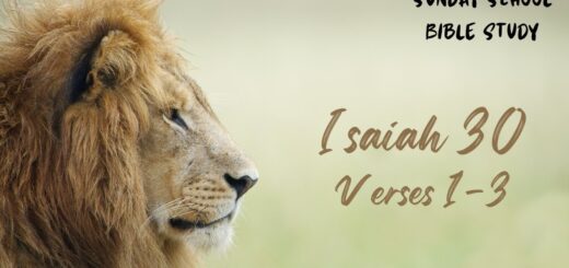Bible Study- Isaiah 30: 1-3