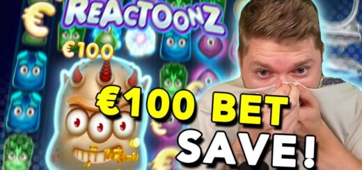 ? REACTOONZ CRAZY €100 BET SAVE!