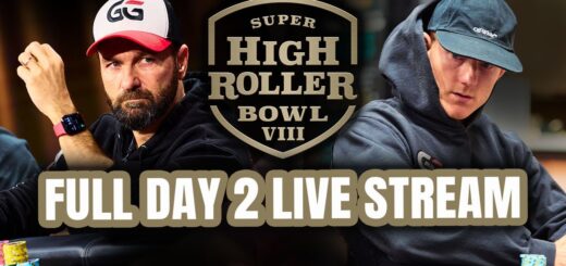 Super High Roller Bowl VIII | $300,000 Main Event | Day 2 with Daniel Negreanu & Jason Koon