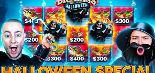 RARE 4 BONUSES In 10 SPINS On BIG BASS HALLOWEEN!! (HUGE SPINS)