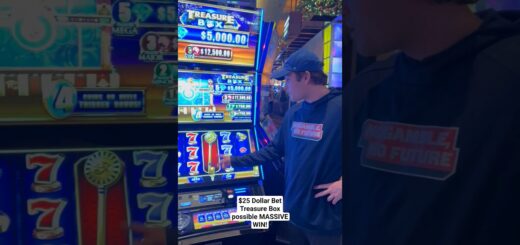 $25 Treasure Box HUGE BET ?‍☠️? #advantageplay #california #highrollers #vegas #gamble #win #slots