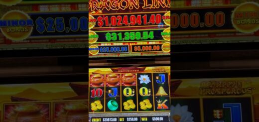 $250 Spin JACKPOT On Million Dollar Dragon Link Slot