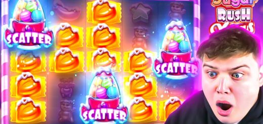 My FIRST EVER SUGAR RUSH XMAS BONUS RETRIGGERED!! (HUGE PROFITS)