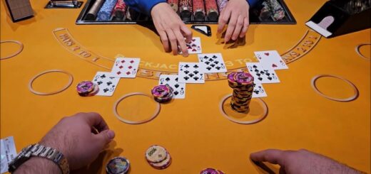 Over $10,000 SPLITS On High Limit BLACK JACK Table