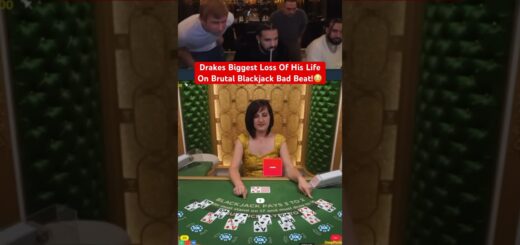 Drakes Biggest Loss Of His Life On Brutal Blackjack Bad Beat! #drake #blackjack #casino #badbeat