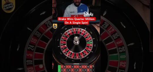 Drake Wins Quarter Million On A Single Spin! #drake #roulette #casino #maxwin #highroller #hugewin